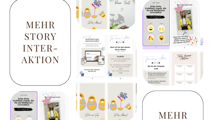 Instagram Story Design Vorlagen mehr Interaktionen